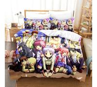 Parure De Lit Imprimee En 3d Avec Housse De Couette Et Taie D'oreiller Motif Angel Beats