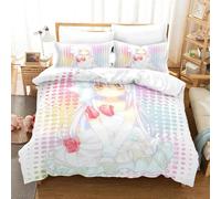 Parure De Lit Imprimee En 3d Avec Housse De Couette Et Taie D'oreiller Motif Angel Beats