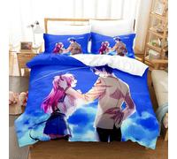 Parure De Lit Imprimee En 3d Avec Housse De Couette Et Taie D'oreiller Motif Angel Beats