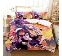 Parure De Lit Imprimee En 3d Avec Housse De Couette Et Taie D'oreiller Motif Angel Beats