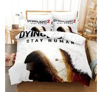 Parure De Lit Imprimee En 3d Avec Housse De Couette Et Taie D'oreiller Motif Dying Light 2 Stay Human