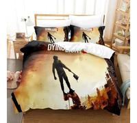 Parure De Lit Imprimee En 3d Avec Housse De Couette Et Taie D'oreiller Motif Dying Light 2 Stay Human