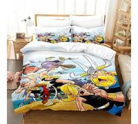 Parure De Lit Imprimee En 3d Avec Housse De Couette Et Taie D'oreiller, Motif Héros Gaulois Astérix, Pour Garcon S Et Filles, Taille Double, Queen Et King Size