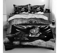 Parure De Lit Imprimee En 3d Avec Housse De Couette Et Taie D'oreiller Motif Scarface Et Tony, Pour Lit King Size Et Queen Size