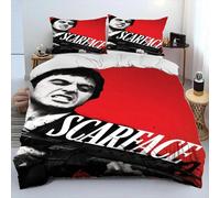 Parure De Lit Imprimee En 3d Avec Housse De Couette Et Taie D'oreiller Motif Scarface Et Tony, Pour Lit King Size Et Queen Size