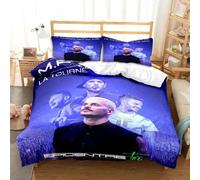 Parure De Lit Imprimee En 3d Avec Housse De Couette Et Taie D'oreiller Pour Lit Double, King Size Et Twin, Motif Matt M. Pokora, Pour Garçons Et Filles
