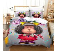 Parure De Lit Imprimee En 3d Avec Housse De Couette Et Taie D'oreiller Pour Lit Double, Queen Et Queen Size, Motif Dessin Anime Mafalda, Pour Garçons Et Filles