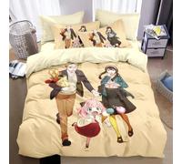 Parure De Lit Imprimee En 3d Avec Housse De Couette Et Taies D'oreiller, Motif Dessin Anime Japonais, Spy X Family, Pour Filles Et Garcon S, Cadeau Idéal