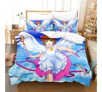 Parure De Lit Imprimee En 3d Cardcaptor Sakura, Housse De Couette, Pour Chambre À Coucher, Simple, Double, King Size, Textile De Maison, 2/3 Pieces