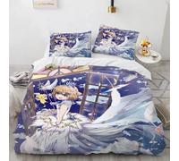 Parure De Lit Imprimee En 3d Cardcaptor Sakura, Housse De Couette, Pour Chambre À Coucher, Simple, Double, King Size, Textile De Maison, 2/3 Pieces