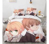 Parure De Lit Imprimee En 3d Cardcaptor Sakura, Housse De Couette, Pour Chambre À Coucher, Simple, Double, King Size, Textile De Maison, 2/3 Pieces