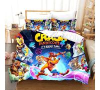 Parure De Lit Imprimée En 3d Crash Bandicoot, Housse De Couette Pour Lit Simple Ou Double, Pour Enfants Et Adolescents