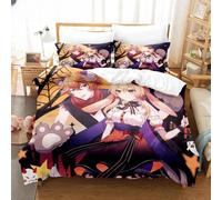 Parure De Lit Imprimee En 3d Genshin Impact Lumine, Housse De Couette, Motif Dessin Anime, Pour Lit Double Ou Double, Personnalisable, Linge De Maison