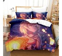 Parure De Lit Imprimee En 3d Genshin Impact Lumine, Housse De Couette, Motif Dessin Anime, Pour Lit Double Ou Double, Personnalisable, Linge De Maison