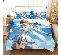 Parure De Lit Imprimee En 3d Genshin Impact Lumine, Housse De Couette, Motif Dessin Anime, Pour Lit Double Ou Double, Personnalisable, Linge De Maison