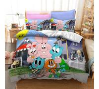 Parure De Lit Imprimee En 3d Gumball, Motif Anime, Housse De Couette Darwin Anais, King, Queen, Full, Twin, Pour Chambre À Coucher, Textile De Maison