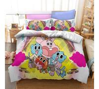 Parure De Lit Imprimee En 3d Gumball, Motif Anime, Housse De Couette Darwin Anais, King, Queen, Full, Twin, Pour Chambre À Coucher, Textile De Maison