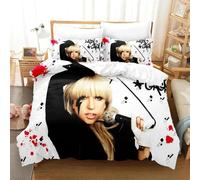 Parure De Lit Imprimee En 3d Lady Gaga Pour Garçons Et Filles, Housse De Couette Et Taie D'oreiller, Pour Lit Double, Queen Size Et King Size