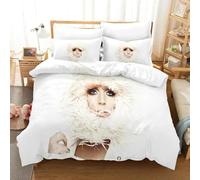 Parure De Lit Imprimee En 3d Lady Gaga Pour Garçons Et Filles, Housse De Couette Et Taie D'oreiller, Pour Lit Double, Queen Size Et King Size
