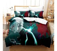 Parure De Lit Imprimée En 3d Pour Enfants, Motif Dessin Anime D'horreur Tokyo Ghoul, Pour Garçons, Simple, Queen, King Size, Pour Chambre À Coucher (Double)