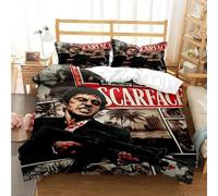 Parure De Lit Imprimee En 3d Tony Montana Scarfaces Pour Lit Double, Twin, King Size, Housse De Couette, Taie D'oreiller, Pour Garcon S Et Filles