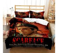 Parure De Lit Imprimee En 3d Tony Montana Scarfaces Pour Lit Double, Twin, King Size, Housse De Couette, Taie D'oreiller, Pour Garcon S Et Filles