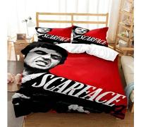 Parure De Lit Imprimee En 3d Tony Montana Scarfaces Pour Lit Double, Twin, King Size, Housse De Couette, Taie D'oreiller, Pour Garcon S Et Filles