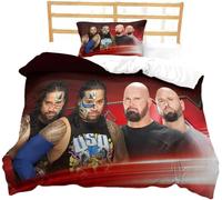Parure De Lit Imprimee En 3d Wwe Eaw, Housse De Couette Et Taie D'oreiller, Motif Jeu De Catch, Taille King, Queen Et Twin