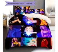 Parure De Lit Imprimee Kylie Minogue Avec Housse De Couette Et Taie D'oreiller, Decoration D'intérieur, Decoration De Noël, Chambre À Coucher, 1 Housse De Couette + 2 Taies D'oreil