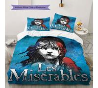 Parure De Lit Imprimee Les Misérables Avec Housse De Couette Et Taie D'oreiller, Decoration D'intérieur, Decoration De Noël, Housse De Couette Pour Chambre À Coucher. 1 Couette En