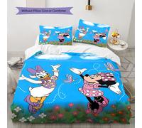 Parure De Lit Imprimee Minnie Et Daisy De Printemps, Housse De Couette Et Taie D'oreiller, Decoration D'intérieur, Decoration De Noël, Housse De Couette Pour Chambre À Coucher, 1 H