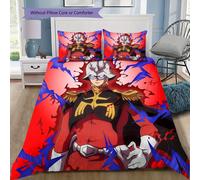 Parure De Lit Imprimee Mobile Suit, Housse De Couette Et Taies D'oreiller Pour La Decoration Intérieure, Decoration De Noël, Accessoires De Chambre - 1 * Housse De Couette + 2 * Ta