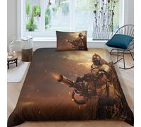 Parure De Lit Imprimée Numériquement Modern Warfare Avec Housse De Couette Et Taie D'oreiller, Motif Dessin Anime Call Of Duty, Facile D'entretien, Pour Lit Simple