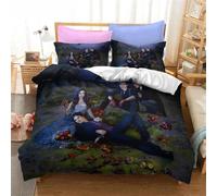 Parure De Lit Imprimee The Vampire Diaries, Housse De Couette Et Taie D'oreiller, Motif Personnage 3d, Pour Lit Double, Queen Et King Size