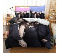 Parure De Lit Imprimee The Vampire Diaries, Housse De Couette Et Taie D'oreiller, Motif Personnage 3d, Pour Lit Double, Queen Et King Size
