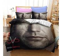 Parure De Lit Imprimee The Vampire Diaries, Housse De Couette Et Taie D'oreiller, Motif Personnage 3d, Pour Lit Double, Queen Et King Size