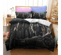 Parure De Lit Imprimee The Vampire Diaries, Housse De Couette Et Taie D'oreiller, Motif Personnage 3d, Pour Lit Double, Queen Et King Size