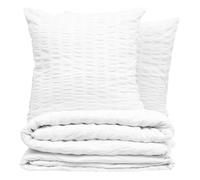 Parure de lit ""Irhia"" 240x220cm blanc - Atmosphera createur d'interieur