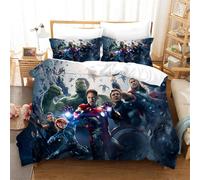 Parure De Lit Ironman - En Microfibre - Avec Taie D'oreiller - Capitaine Am¿¿Ricaine - Impression Num¿¿Rique D - Pour Enfants Et Filles (, Simpl