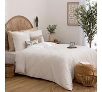 Parure de Lit Jacquard 3 Pièces "Edie" 260x240cm Blanc