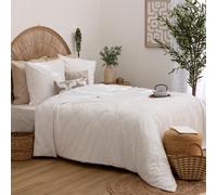 Parure de Lit Jacquard 3 Pièces "Swan" 260x240cm Blanc