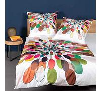 Parure de lit Janine originale pour un sommeil raffiné, qualité supérieure complète fabriquée en Allemagne, différents modèles et qualités au choix (Cora 140/220, satin de coton mako)