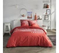 Parure de lit - JAVA - 2 personnes - 240x220 cm - Coton - Imprimé London - Rouge Rouge G