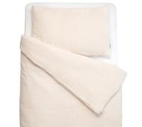 Parure de lit housse de couette et taie d'oreiller jeanne beige 100X140