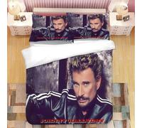 Parure De Lit Johnny Hallyday, Housse De Couette, Housse De Couette, Pour Chambre À Coucher, Simple, Double, King Size, Textile De Maison, 2/3 Pieces