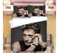 Parure De Lit Johnny Hallyday, Housse De Couette, Housse De Couette, Pour Chambre À Coucher, Simple, Double, King Size, Textile De Maison, 2/3 Pieces