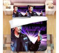 Parure De Lit Johnny Hallyday, Housse De Couette, Housse De Couette, Pour Chambre À Coucher, Simple, Double, King Size, Textile De Maison, 2/3 Pieces
