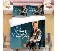 Parure de lit Johnny Hallyday - Imprimée en 3D - Taille 220x240cm