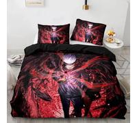 Parure De Lit Jujutsu Kaisen, Célèbre Dessin Anime, Housse De Couette Et Taie D'oreiller Pour Garcon Et Fille, Cadeau Idéal, Pour La Maison, Pour La Chambre À Coucher, Grand Format,