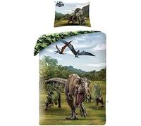 Halantex Parure de lit Jurassic World T.Rex 2 pièces 140x200+70x90 100 % coton Öko-Tex